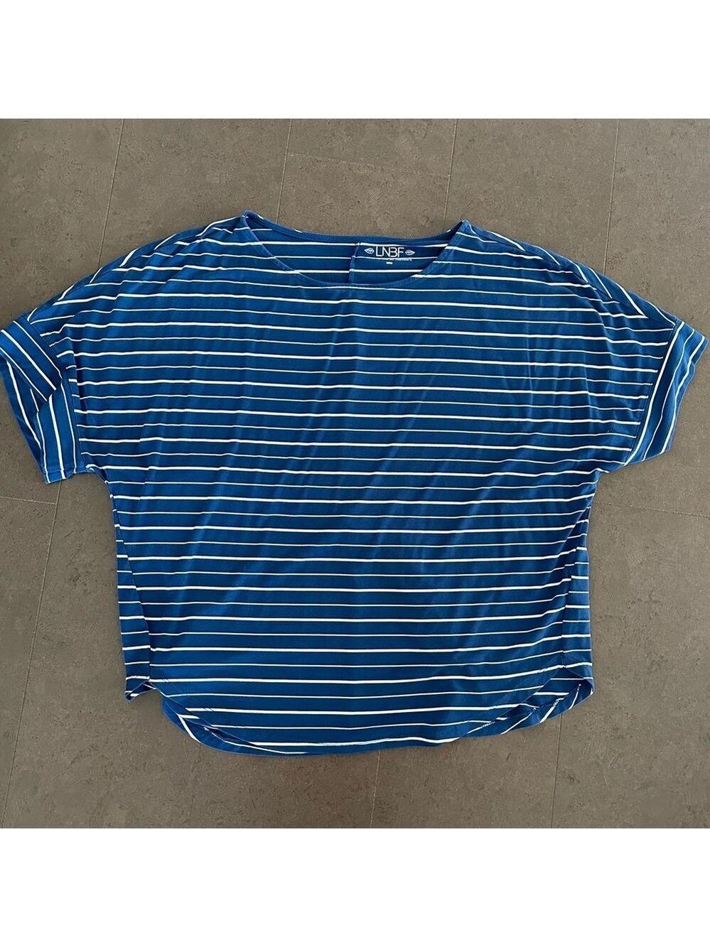 Navy and White Striped Blouse size Medium